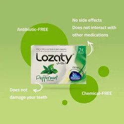 Lozaty Lozenges Peppermint, 24 Lozenges