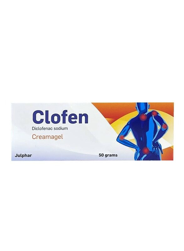 

Julphar Clofen Creamagel 50Gm, Diclofenac Sodium