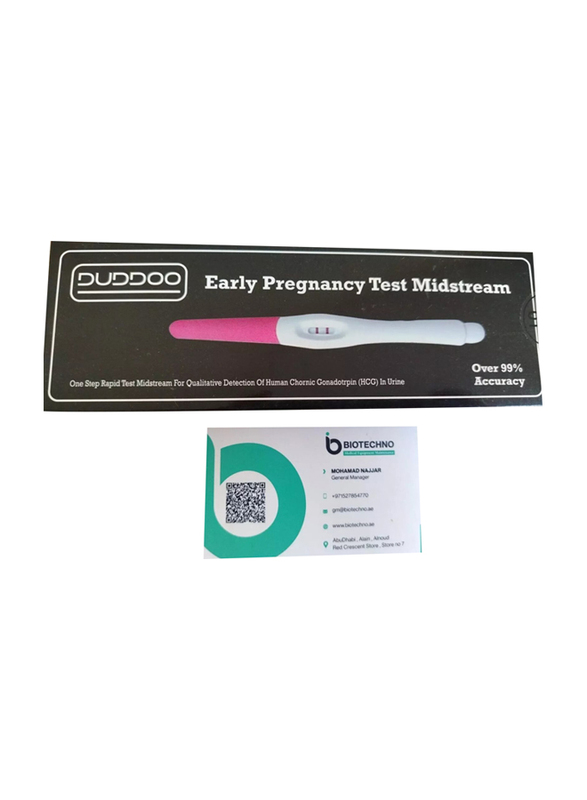 Duddoo Pregnancy Test Midstream, White/Pink