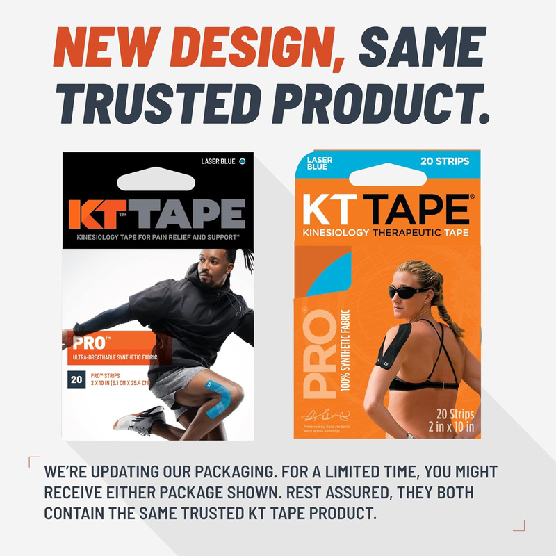 Kt Tape Kinesiology Pre-Cut Pro Syn Tape, Blue