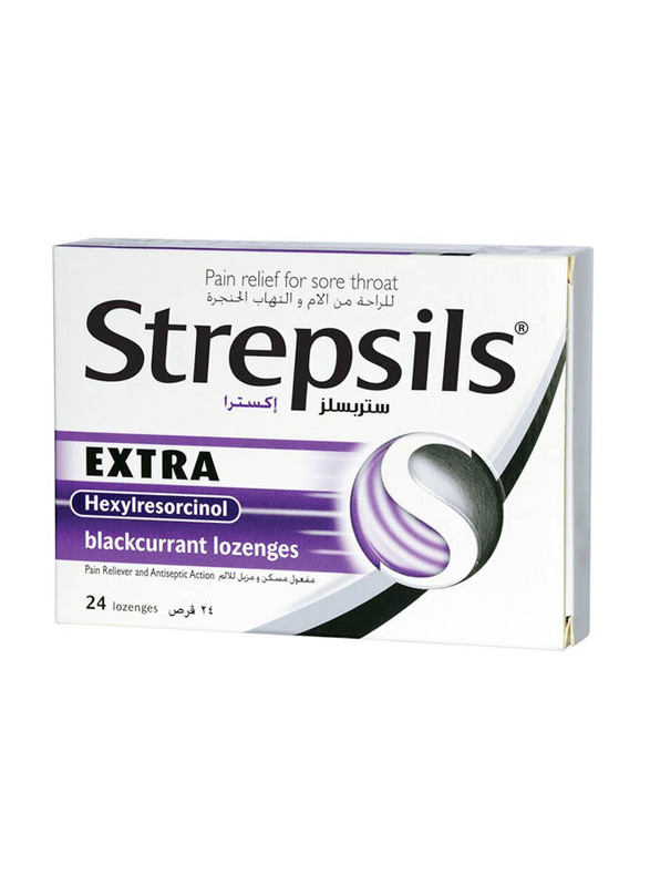 Strepsils Extra Blackcurrant Lozenges, 24 Lozenges