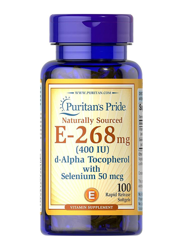 

Puritan's Pride Vitamins E 400 + Selenium Supplement, 100 Softgels