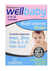 Vitabiotics Wellbaby 30ml Multi-Vitamin Drops for Babies, Multicolour