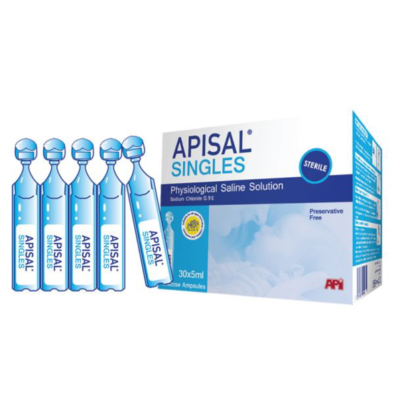 Apisal Singles Saline Solution, 30 x 5ml