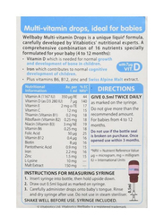 Vitabiotics Wellbaby 30ml Multi-Vitamin Drops for Babies, Multicolour