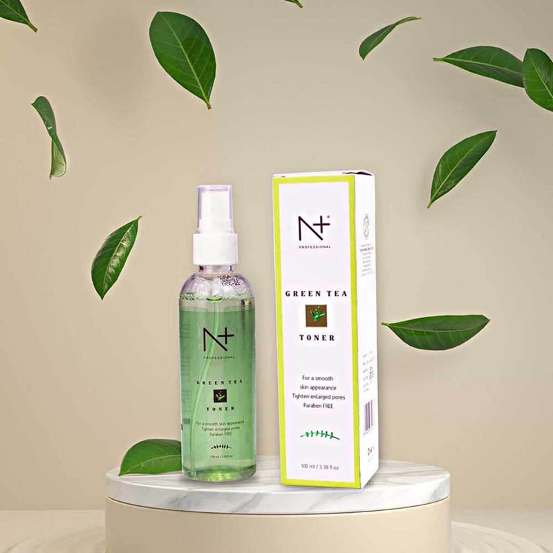 N+ Professional Green Tea Toner for Face, 100ml