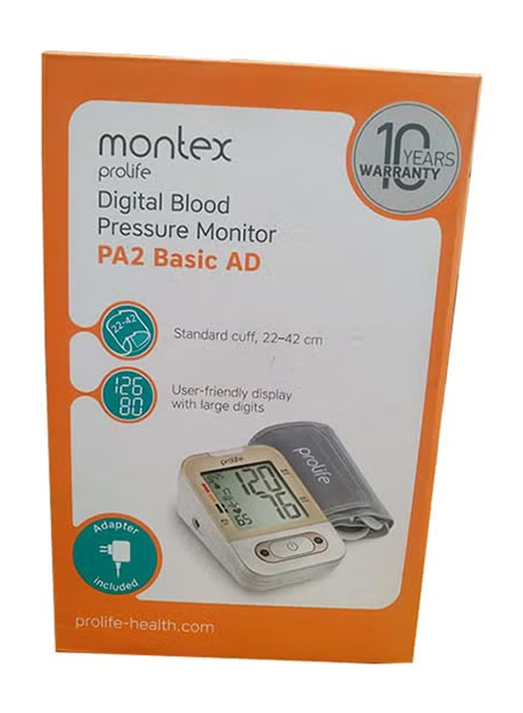 Montex Prolife PA2 Basic AD Digital Blood Pressure Monitor, Multicolour