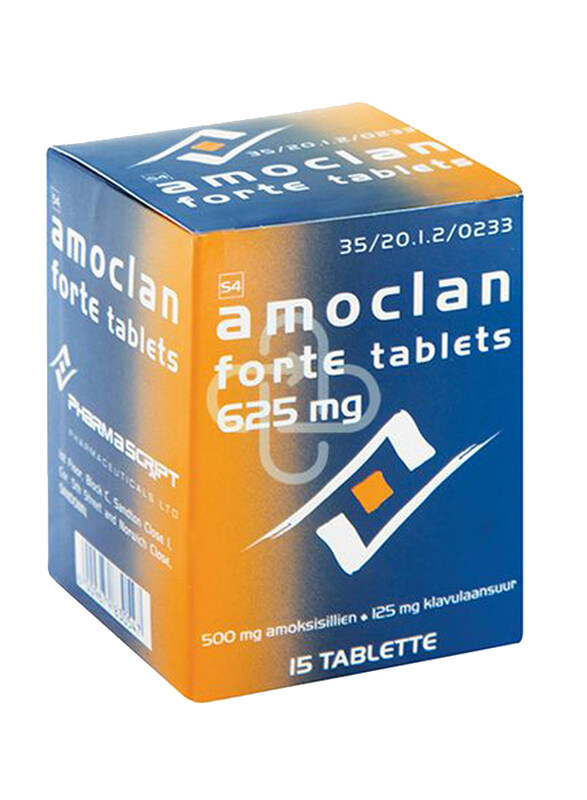 

Amoclan Forte Tablet, 625mg, 15 Tablets