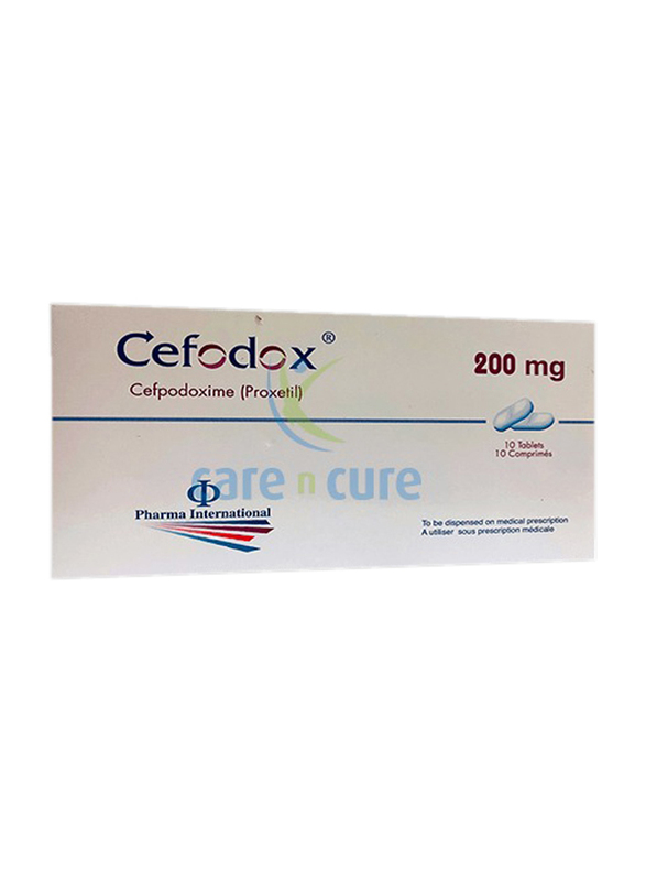 Pharma International Cefodox Tablets, 200mg, 10 Tablets