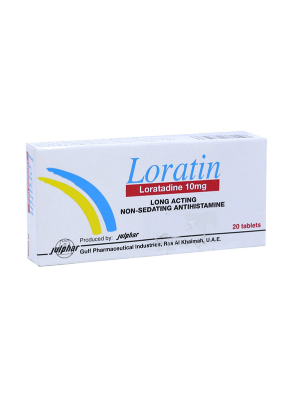 

Julphar Loratin Tablet, 10mg, 20 Tablets