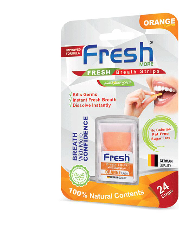 Fresh More Breath Orange Flavour Strips, 24 Pieces