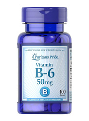 Puritan's Pride Vitamin B6 50mg Tablets, 100 Tablets