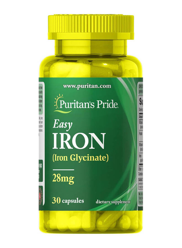 

Puritan's Pride Easy Iron 28mg Supplement, 30 Capsules