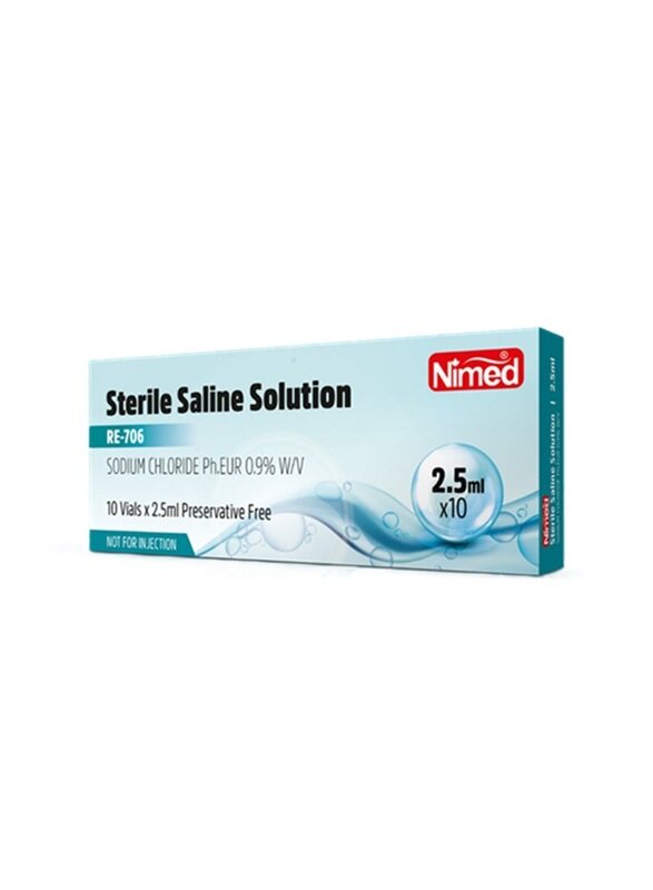 

Nimed Sterile Saline Solution 2.5ml, 10s
