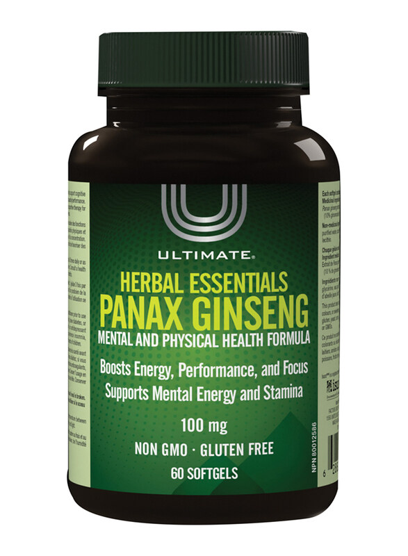 

Ultimate Herbal Essential Panax Ginseng 100mg Capsules, 60 Pieces