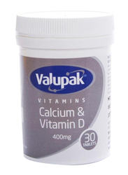 Green Pharma Valupak Calcium & Vitamin D, 400mg, 30 Tablets