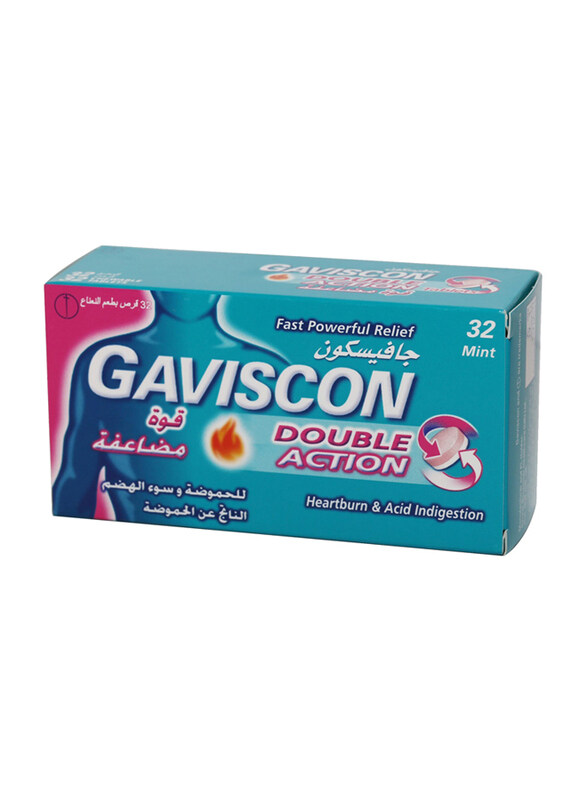 

Reckitt Benckiser Gaviscon Double Action Tablets, 250mg, 32 Tablets