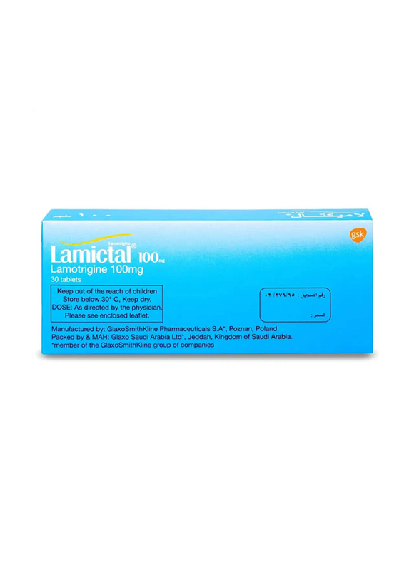 GSK Lamictal, 100mg, 30 Tablets