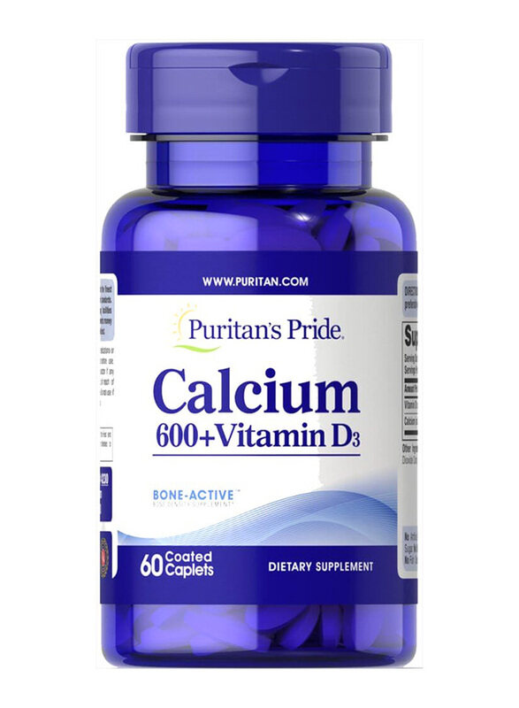 

Puritan's Pride Puritan’s Pride Calcium 600+ with Vitamin D3 Supplement, 60 Caplets