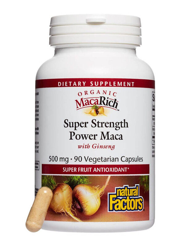 

Natural Factors Macarich Maca Concentrate, 500Mg, 90 Veg Tablets