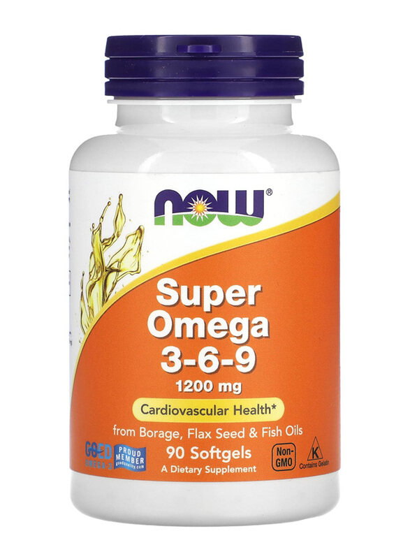 

Now Foods Super Omega 3-6-9 Dietary Supplement, 1200mg, 90 Softgels