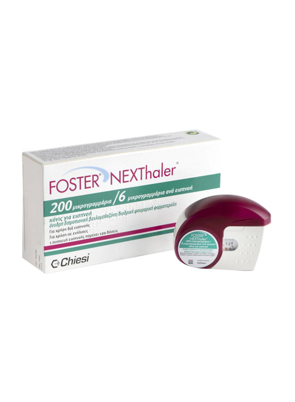 Chiesi Foster Nexthaler 200mcg+6mcg with 120 Dose, White/Red