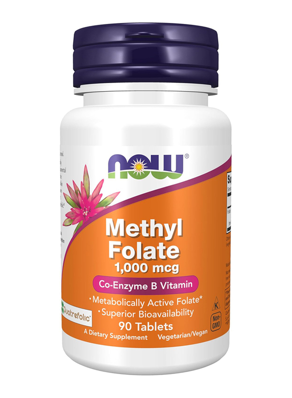 Now Methyl Folate 1000mcg Tablets, 90 Tablets