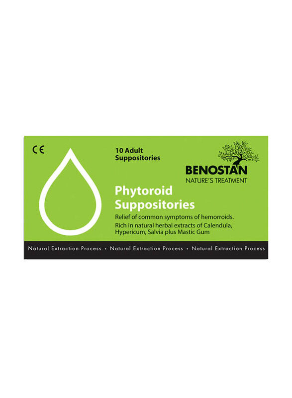 

Benostan Phytoroid Suppository, 10 Suppositories