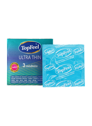 TopFeel Ultra Thin Latex Condoms, 3 Pieces