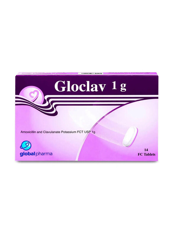 

Global Pharma Gloclav, 1g, 14 Tablets
