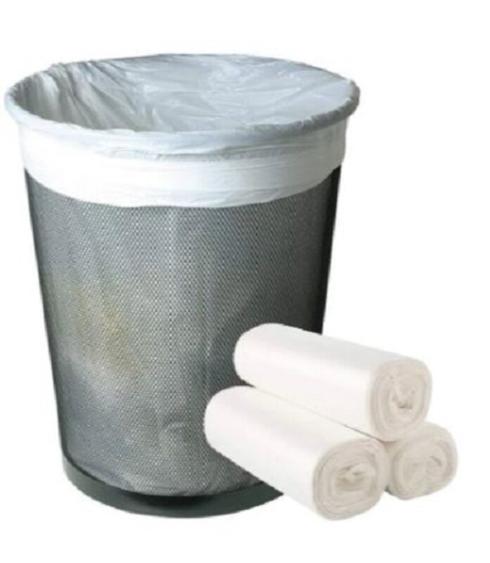 

Generic BMP PACK- WHITE DUSTBIN LINER GARBAGE BAG HD 45X50CM, 5KG- 1000 BAGS