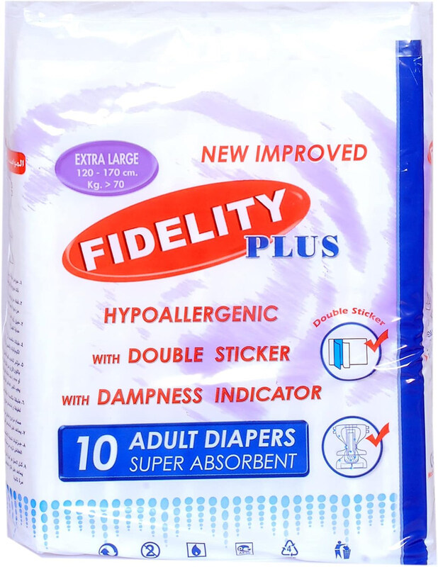 

Fidelity Adult Diapers Extra Large New Improved, 10 Pieces