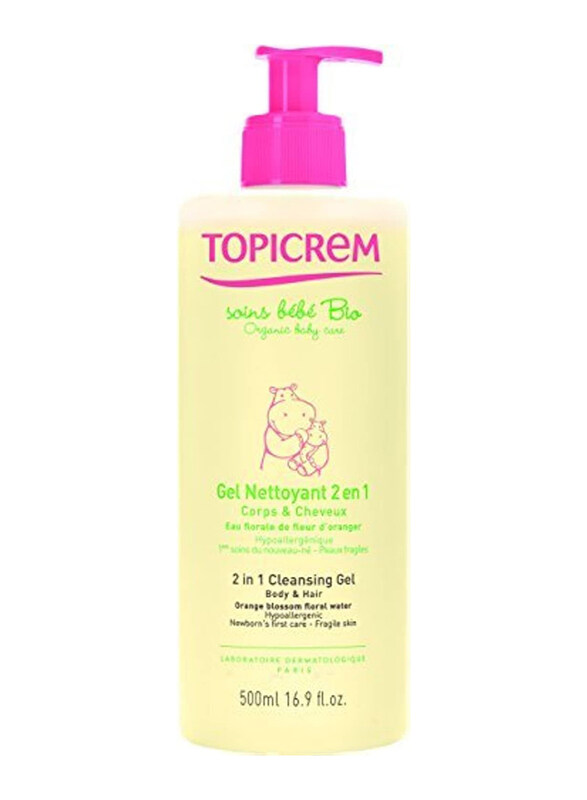 

Topicrem 500ml Organic Baby Care 2 in 1 Cleansing Gel, White