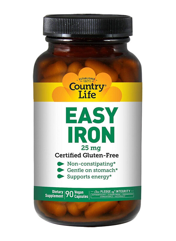 

Country Life 25MG Vitamins Easy Iron, 90 Capsules