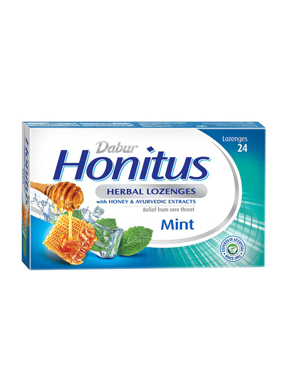 

Dabur Honitus Herbal Mint Flavour Relief from Cough, 24 Lozenges