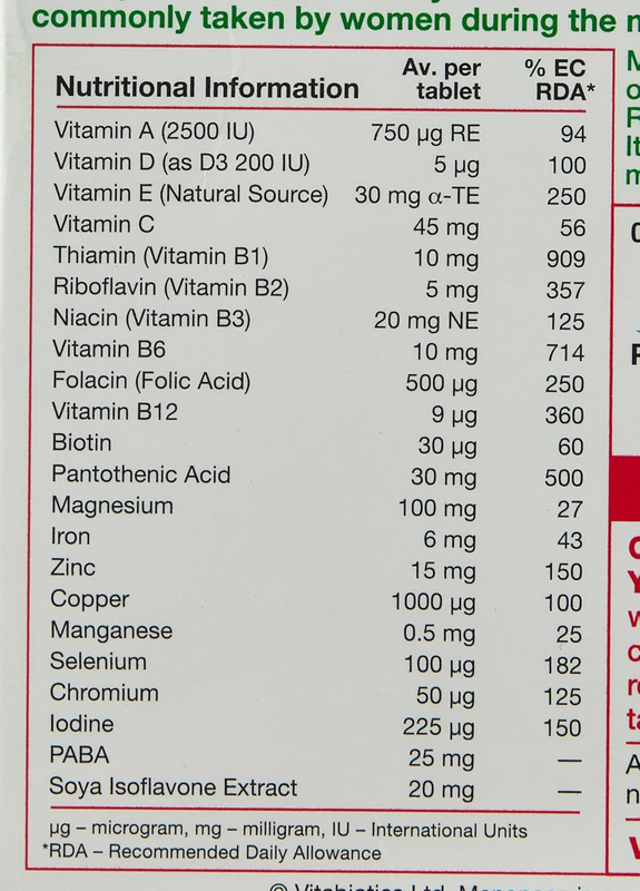 Vitabiotics Menopace with Soy Isoflavones, 30 Tablets