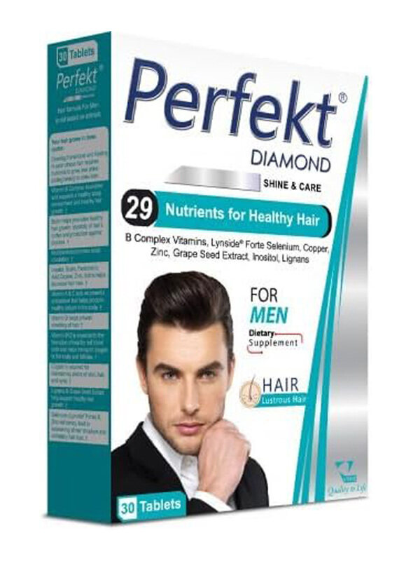 

Perfekt Diamond Shine & Care for Men, 30 Tablets