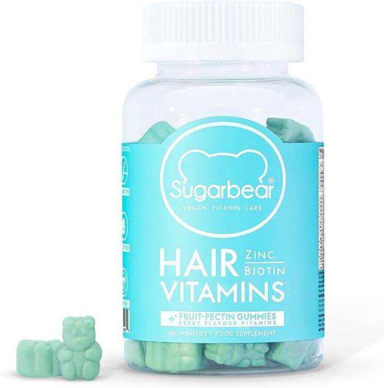 

Sugar Bear SUGARBEAR Hair Vitamins Gummies , Vegan Biotin Gummies for Stronger, Healthier Hair , 60 Count