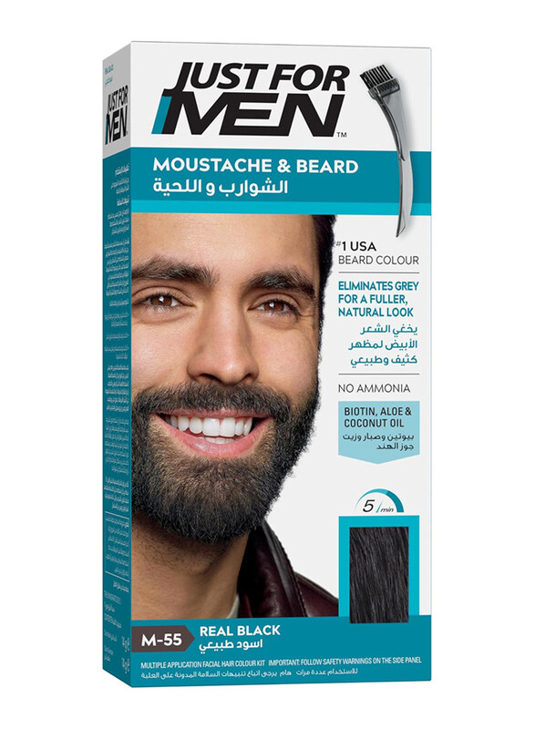 

Just For Men Moustache & Beard Hair Colour, 40gm, M-55 Real Black