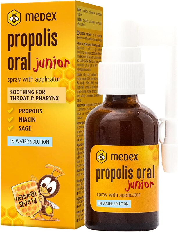 

Medex Propolis Oral Junior Water-Based Spray with Applicator, 30ml