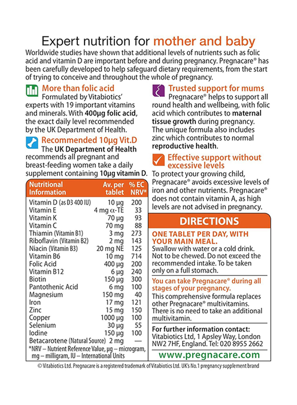 Vitabiotics Pregnacare Original, 30 Tablets