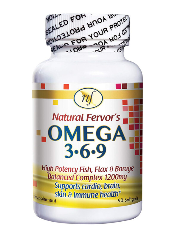 

Natural Fervor Omega 3.6.9 Fish Flax & Borage Complex, 90 Softgels