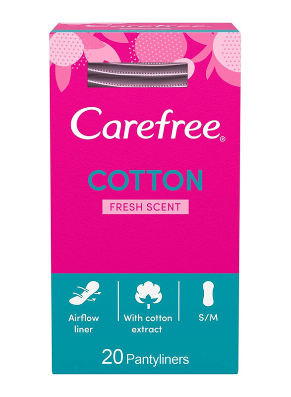 

Carefree Fresh Scent Panty Liners Cotton, 20 Piece