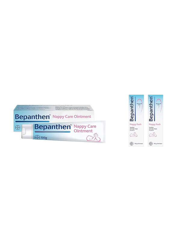 

Bepanthen 2 Pieces Health Care Wish Rash Nappy Ointment Care Baby Diaper Creams, White