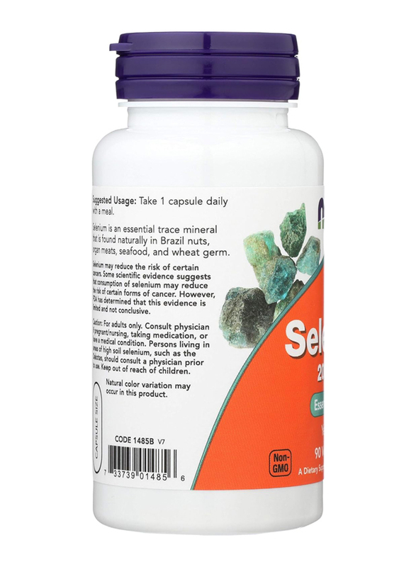 Now Foods Selenium Dietary Supplement, 200mcg, 90 Veg Capsules