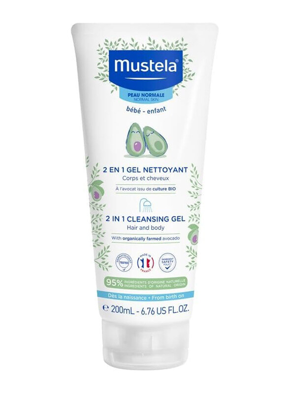 

Mustela 200ml Baby 2-in-1 Cleansing Gel with Natural Avocado, White