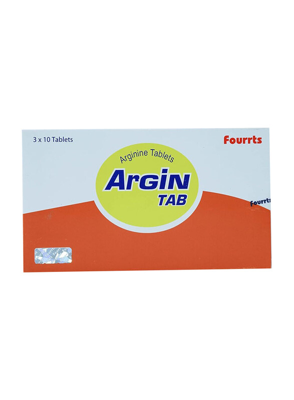 

Arginine Tablets Argin Tab, 3 x 10 Tablets