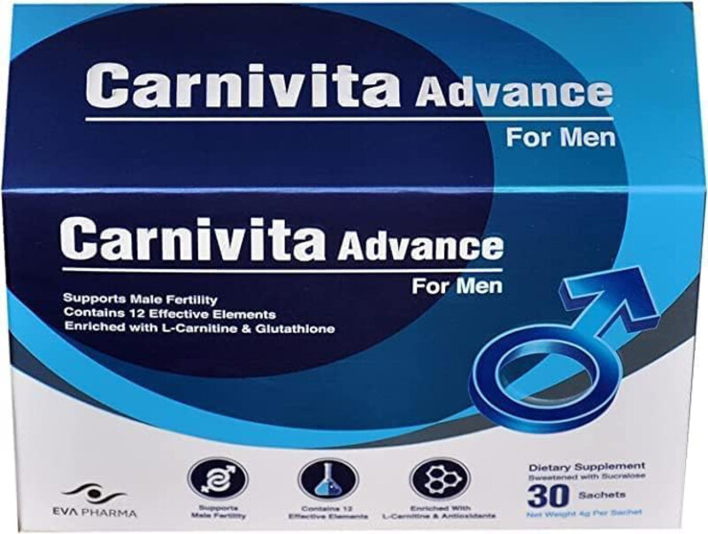 

Eva Pharma Carnivita Advance for Men, 30 Sachets, Regular