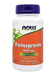 Now Foods Fenugreek Herbal Supplement, 500mg, 100 Veg Capsules