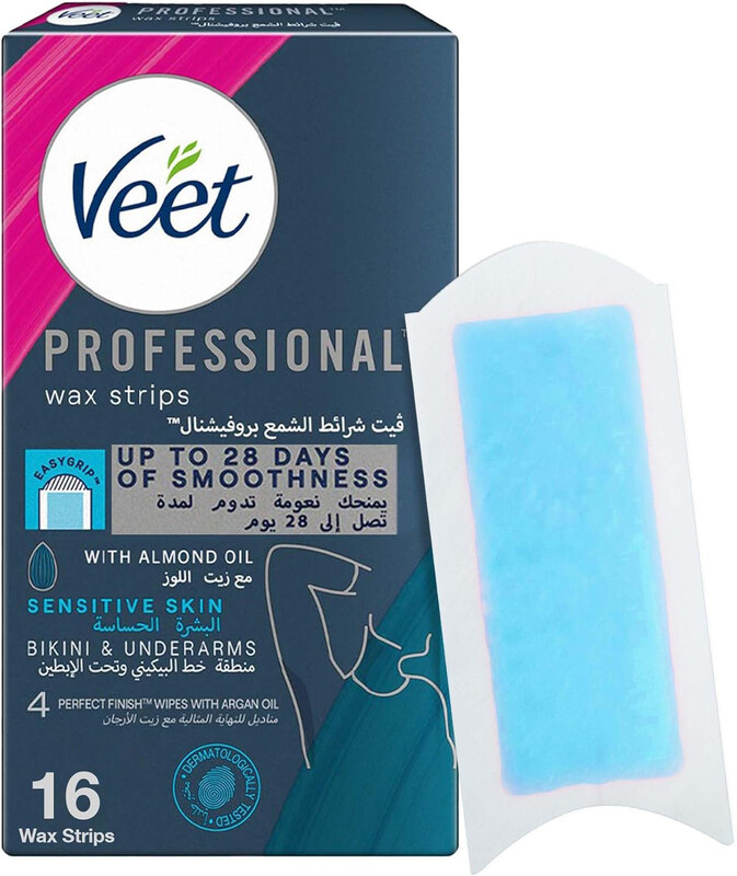 

Veet Professional Hair Removal Easy-Gel Bikini & Underarms Wax Strips, 16 Strips